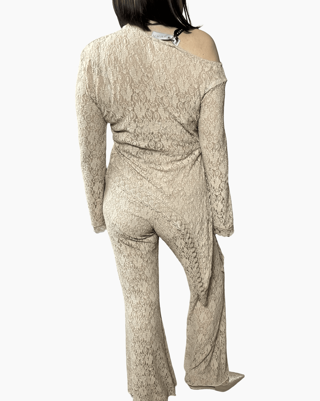 MAGLIA IN PIZZO ASIMMETRICA HAVEONE - XE BLU ABBIGLIAMENTO