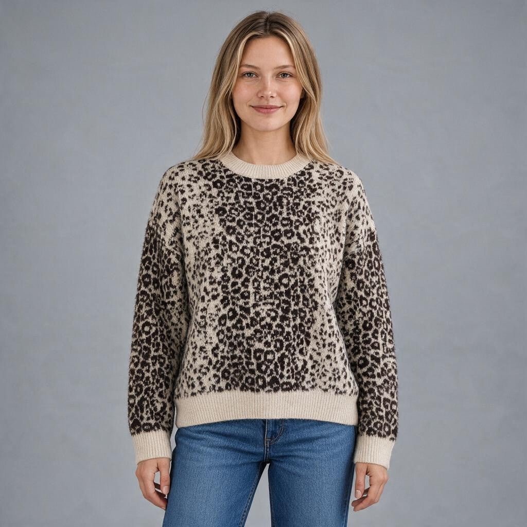 MAGLIA MACULATA SUSY MIX - XE BLU Abbigliamento Donna