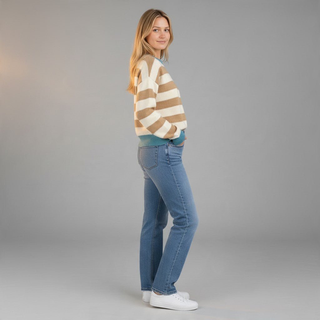 MAGLIA RIGATA VICOLO - XE BLU Abbigliamento Donna