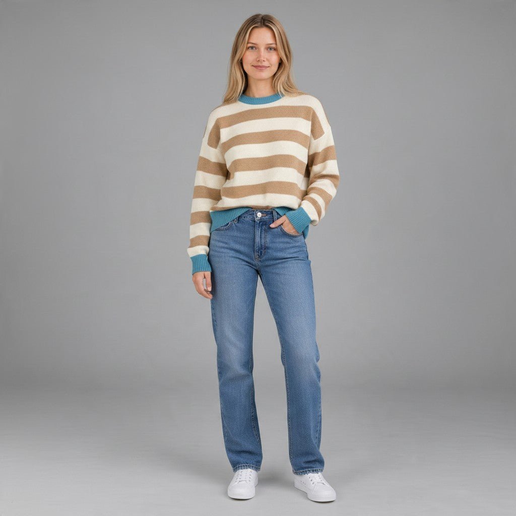 MAGLIA RIGATA VICOLO - XE BLU Abbigliamento Donna