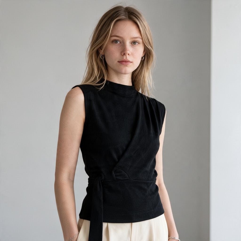 MAGLIA SMANICATA ALLACCIATA HAVEONE - XE BLU Abbigliamento Donna