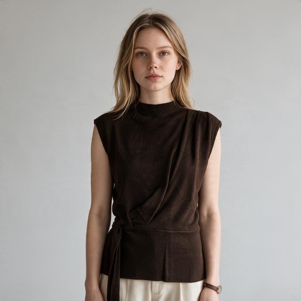 MAGLIA SMANICATA ALLACCIATA HAVEONE - XE BLU Abbigliamento Donna