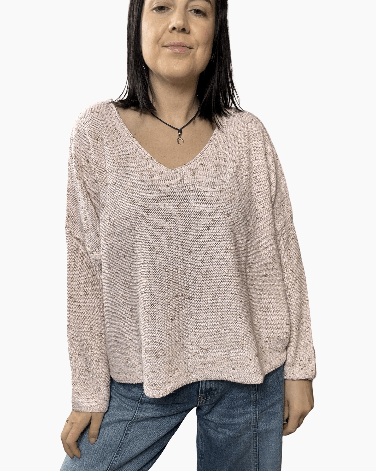 MAGLIA ZIGRINATA SUSY MIX - XE BLU ABBIGLIAMENTO