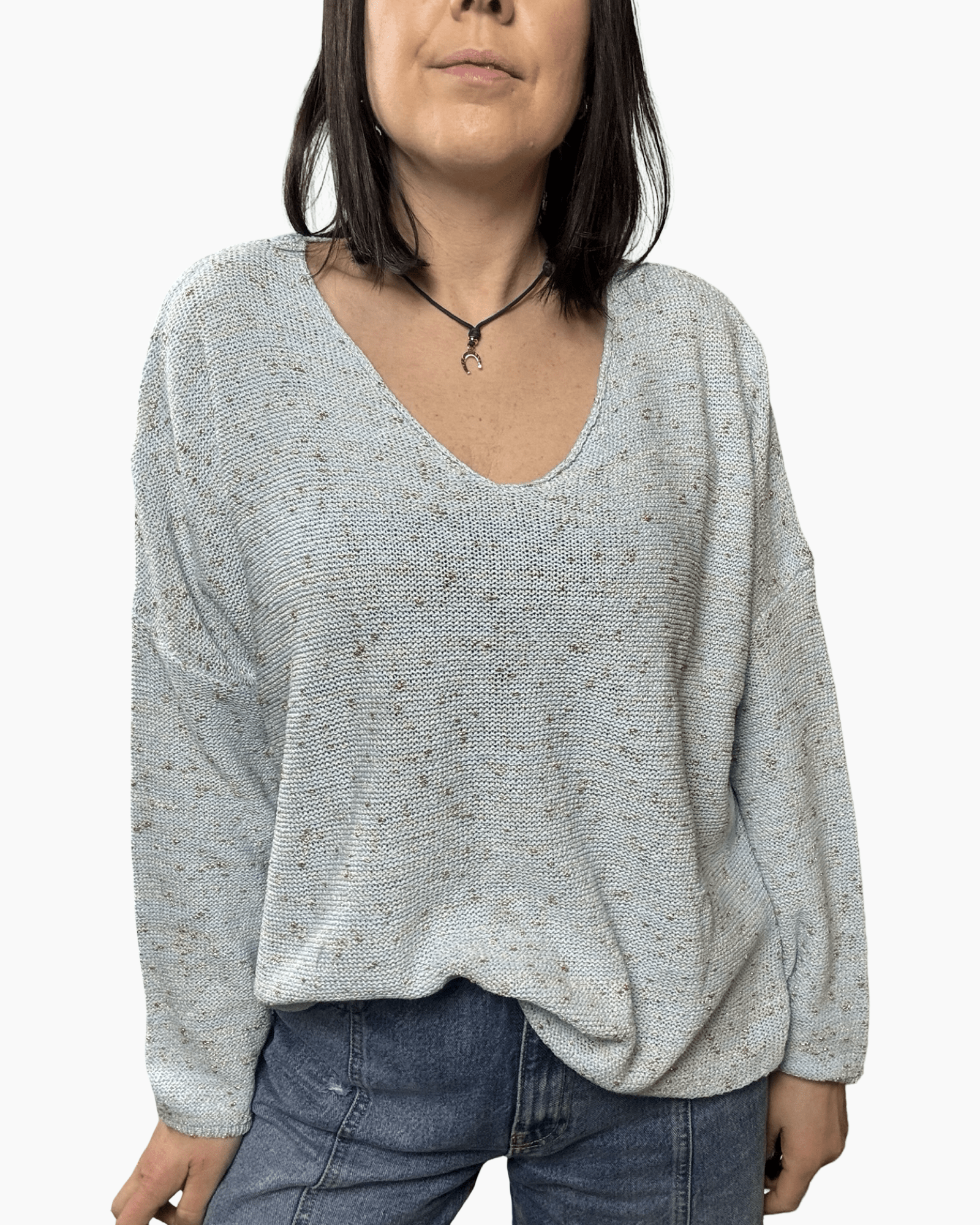 MAGLIA ZIGRINATA SUSY MIX - XE BLU ABBIGLIAMENTO