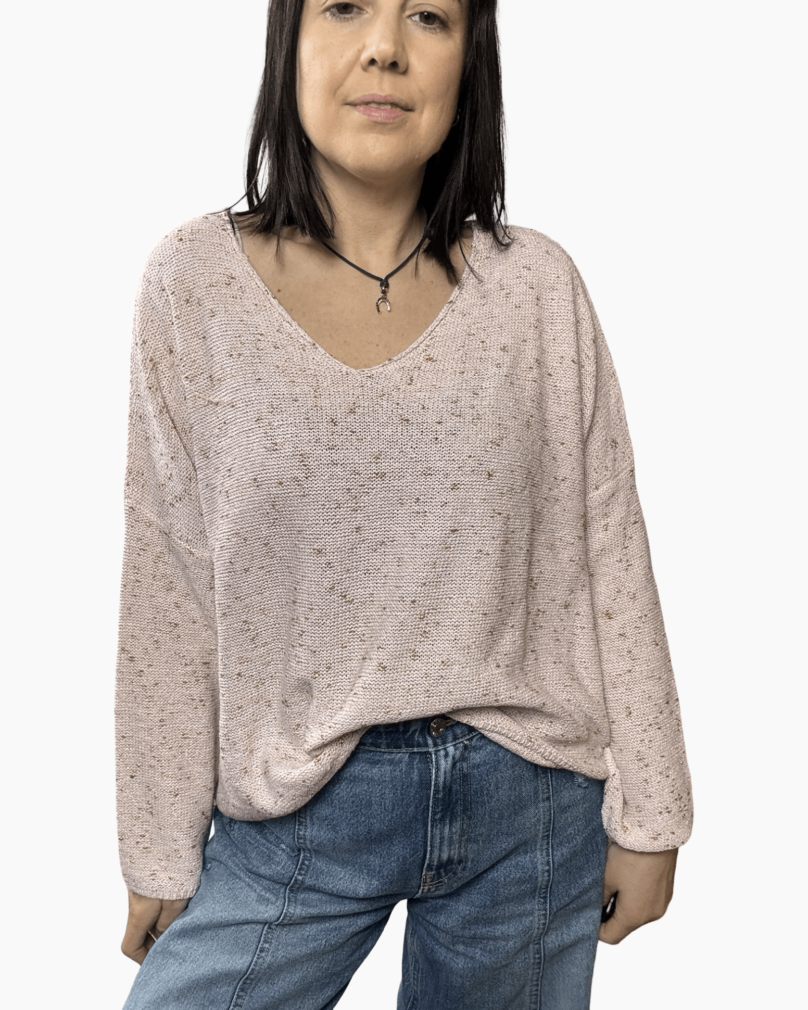 MAGLIA ZIGRINATA SUSY MIX - XE BLU ABBIGLIAMENTO
