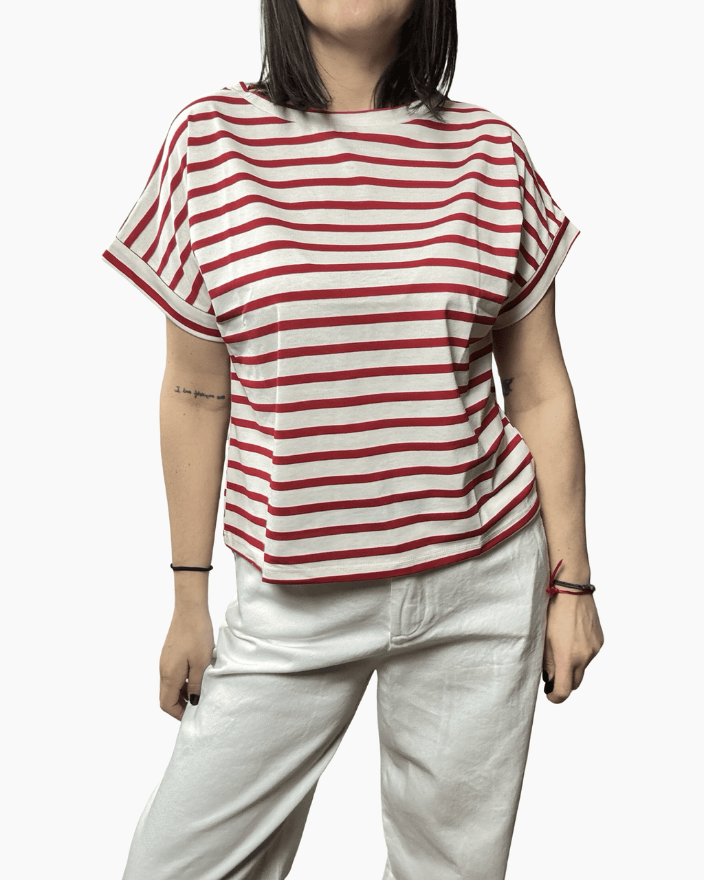 MAGLIETTA A RIGHE SUSY MIX - XE BLU ABBIGLIAMENTO