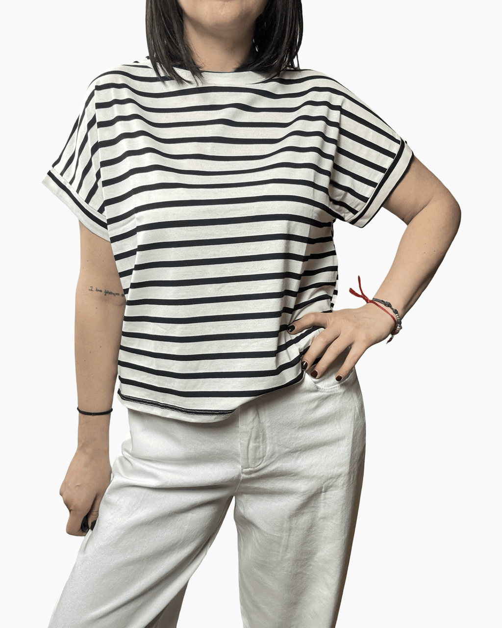 MAGLIETTA A RIGHE SUSY MIX - XE BLU ABBIGLIAMENTO