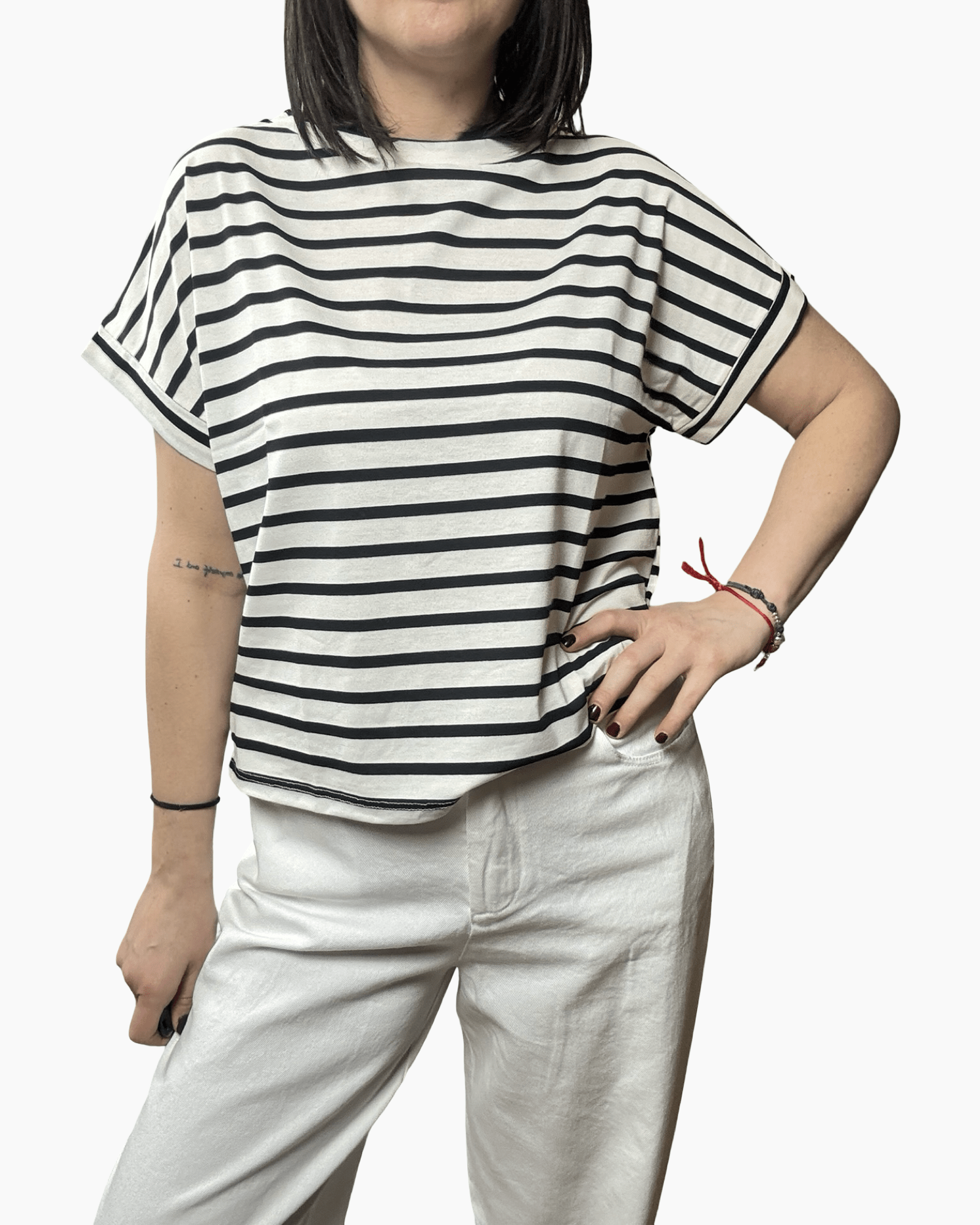 MAGLIETTA A RIGHE SUSY MIX - XE BLU ABBIGLIAMENTO