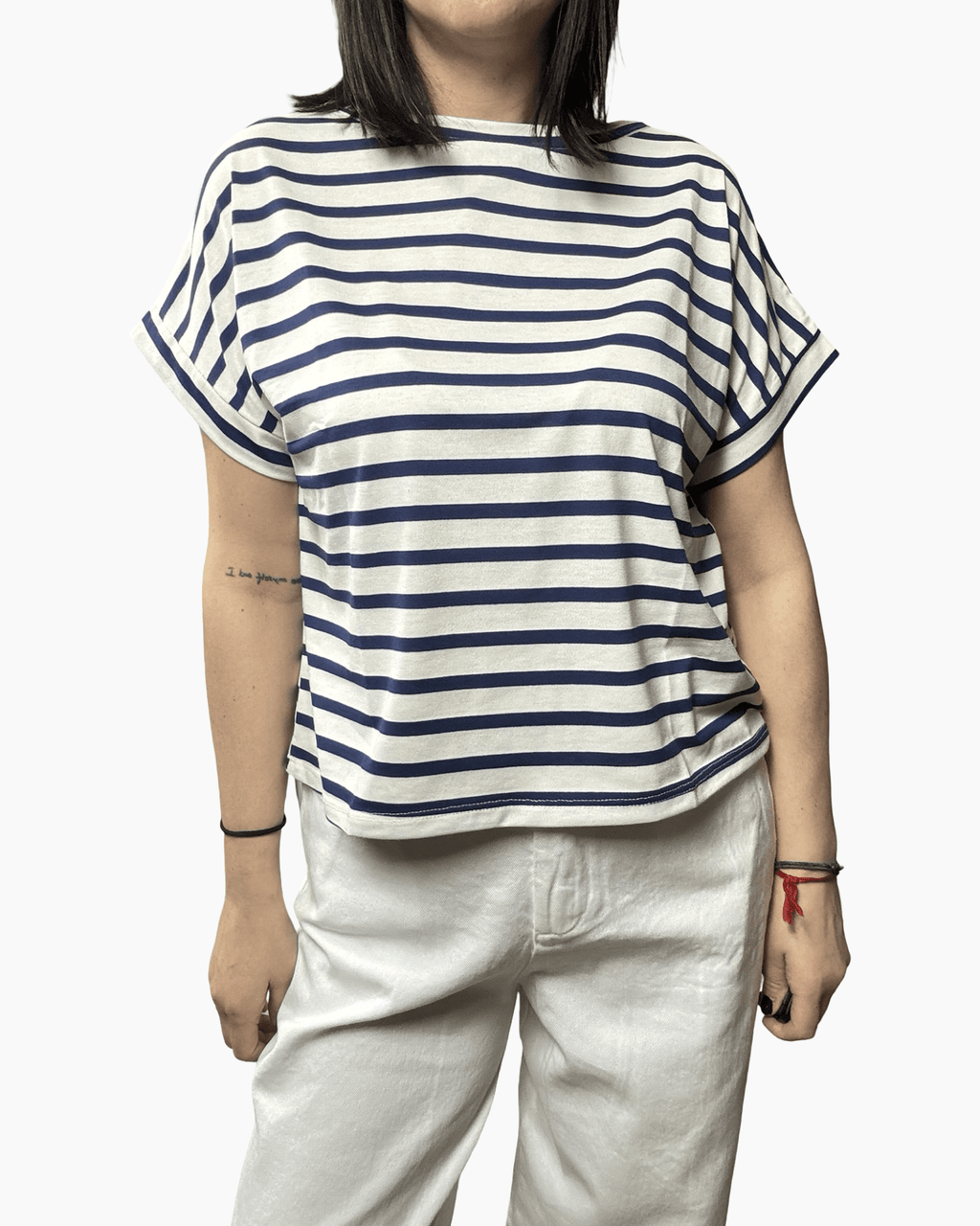 MAGLIETTA A RIGHE SUSY MIX - XE BLU ABBIGLIAMENTO