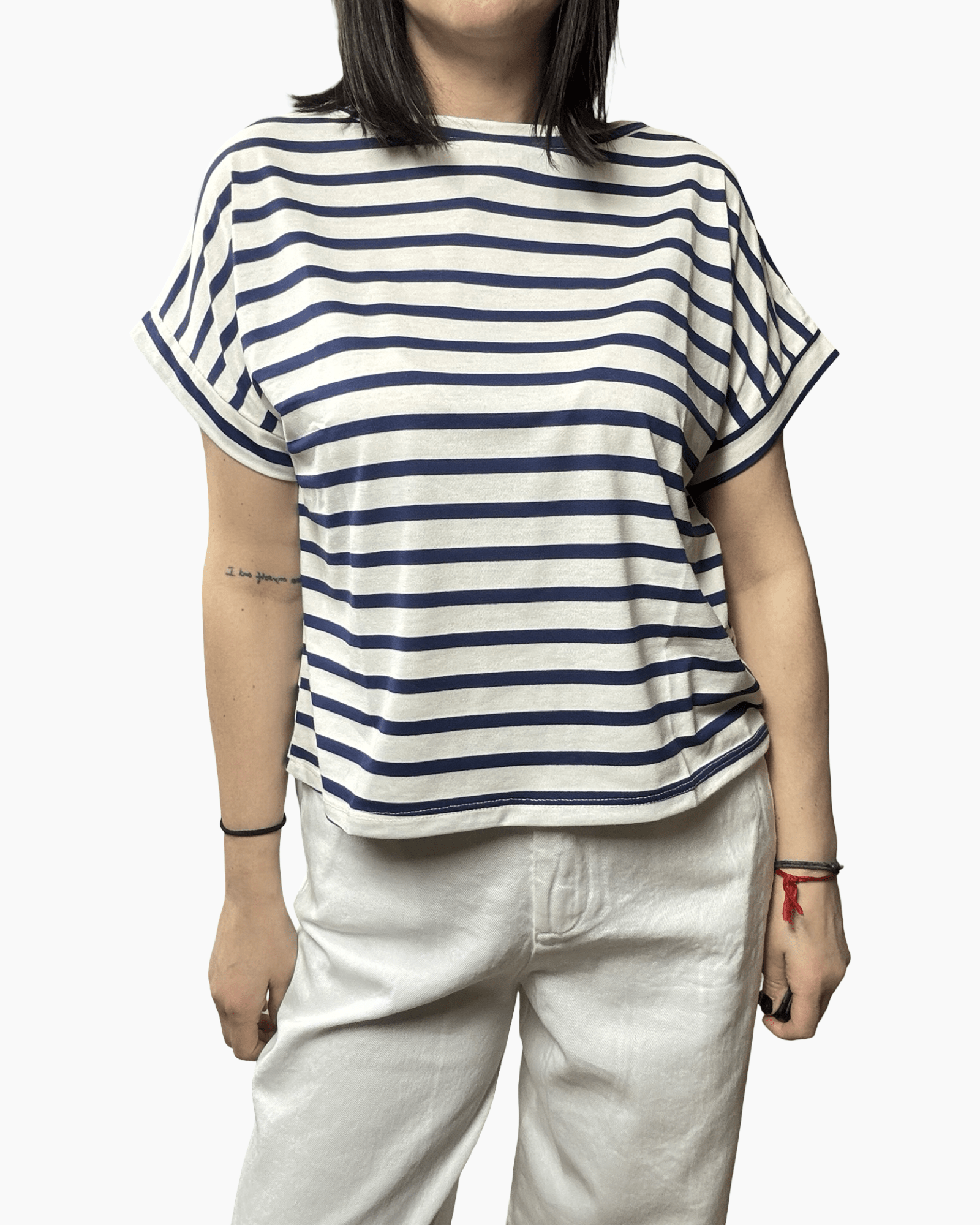 MAGLIETTA A RIGHE SUSY MIX - XE BLU ABBIGLIAMENTO