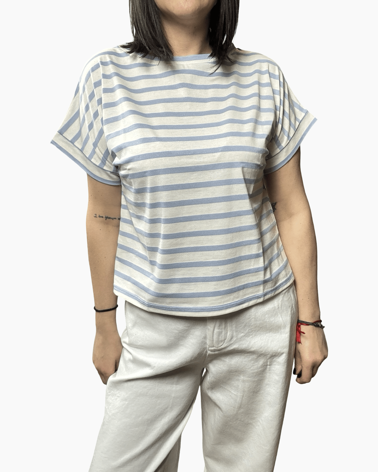 MAGLIETTA A RIGHE SUSY MIX - XE BLU ABBIGLIAMENTO