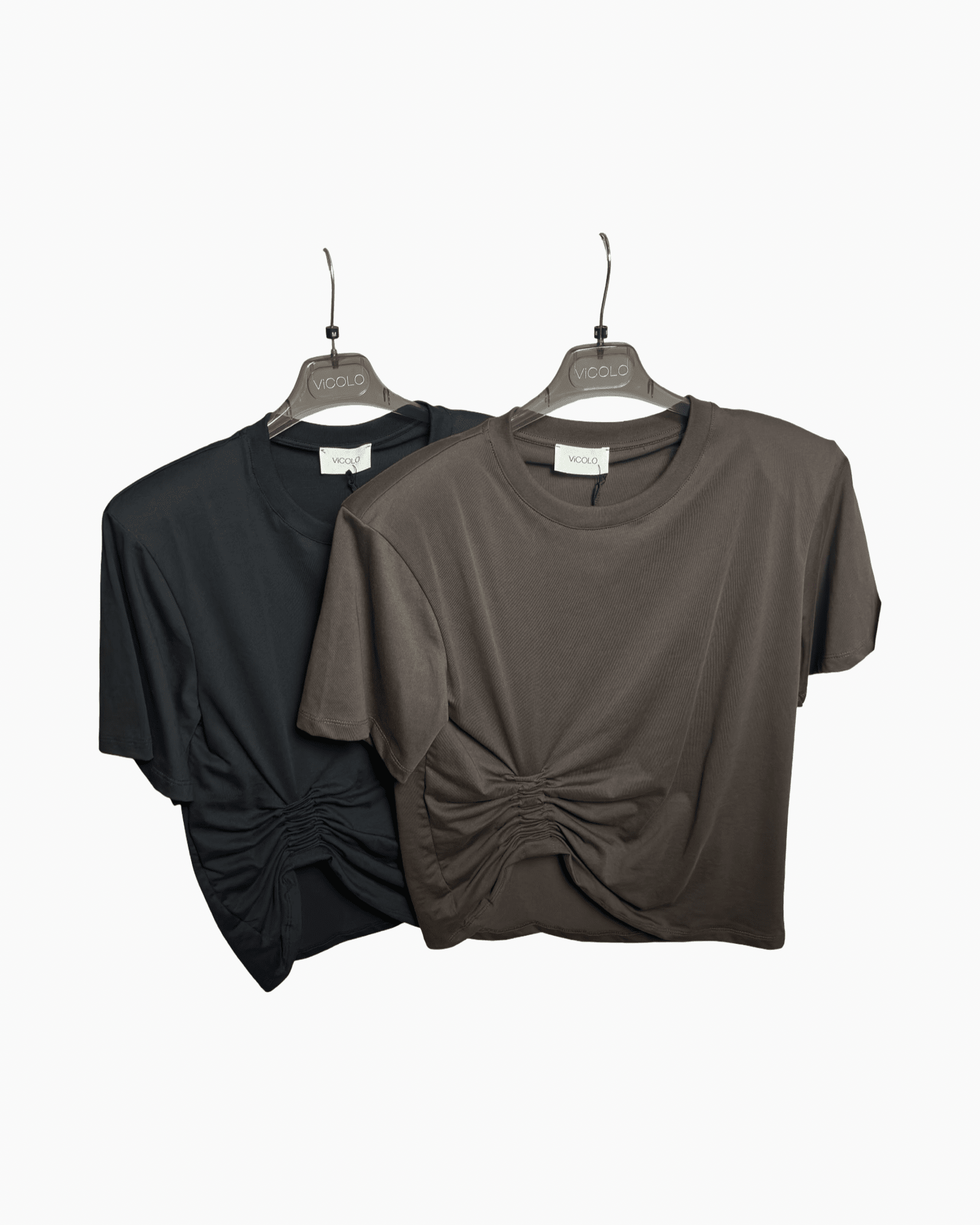 MAGLIETTA ARRICCIATA VICOLO - XE BLU ABBIGLIAMENTO
