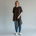 MAGLIETTA CON PUNTA E FRANGE VICOLO - XE BLU Abbigliamento Donna