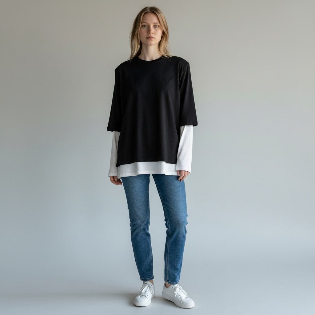MAGLIETTA DOPPIA SUSY MIX - XE BLU Abbigliamento Donna
