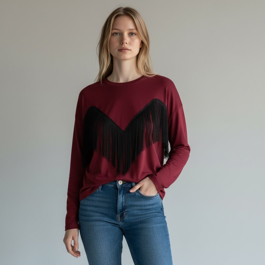 MAGLIETTA FRANGE TENSIONE IN - XE BLU Abbigliamento Donna
