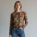 MAGLIETTA MACULATA IN TULLE SUSY MIX - XE BLU Abbigliamento Donna