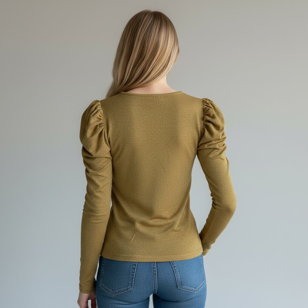 MAGLIETTA MANICA SBUFFO SUSY MIX - XE BLU Abbigliamento Donna