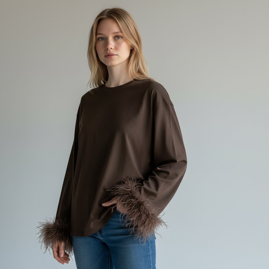 MAGLIETTA PIUME TENSIONE IN - XE BLU Abbigliamento Donna