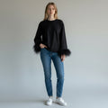 MAGLIETTA PIUME TENSIONE IN - XE BLU Abbigliamento Donna