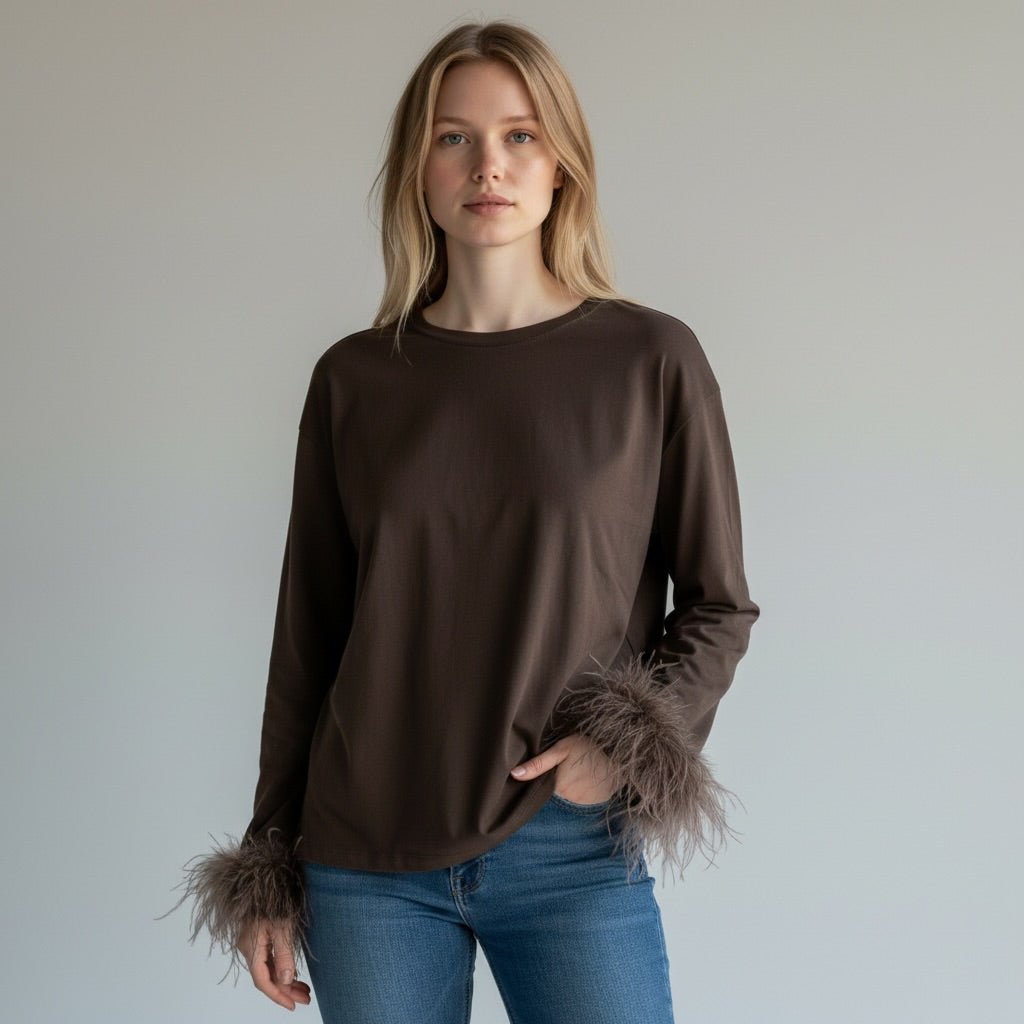 MAGLIETTA PIUME TENSIONE IN - XE BLU Abbigliamento Donna