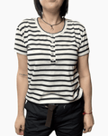 MAGLIETTA SERAFINO A RIGHE SUSY MIX - XE BLU ABBIGLIAMENTO