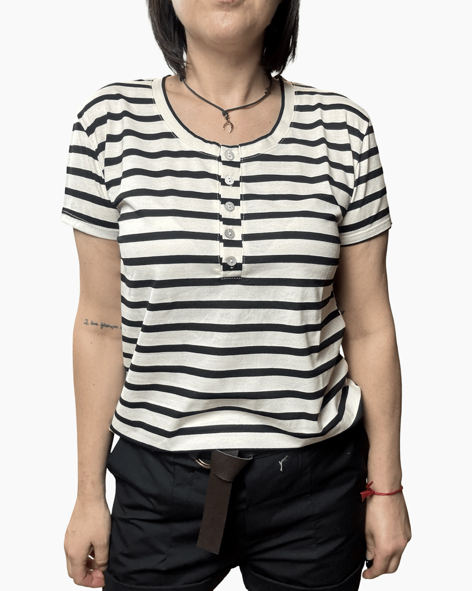 MAGLIETTA SERAFINO A RIGHE SUSY MIX - XE BLU ABBIGLIAMENTO