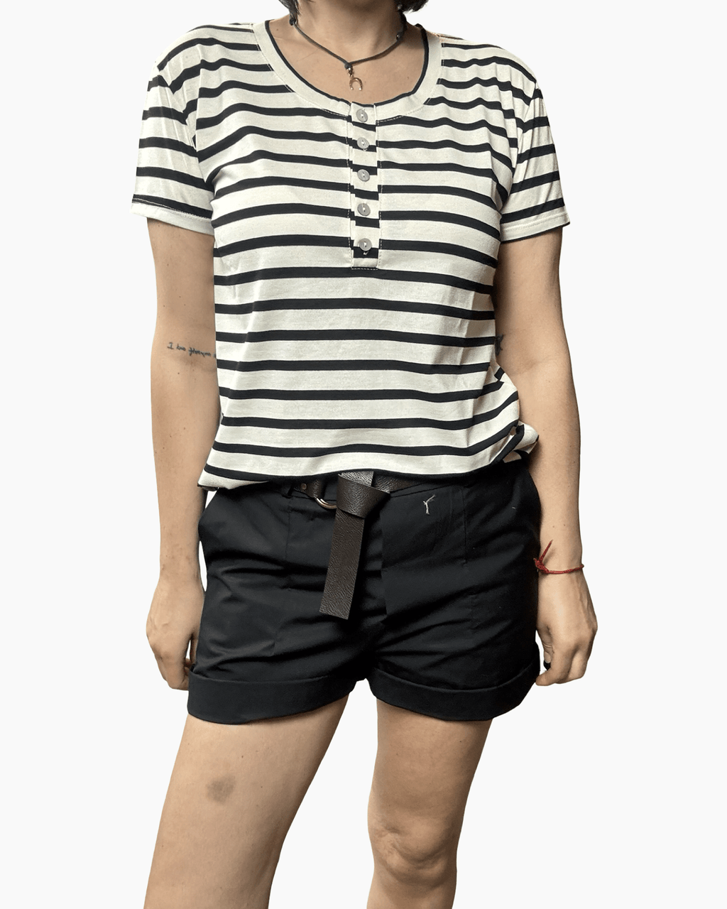 MAGLIETTA SERAFINO A RIGHE SUSY MIX - XE BLU ABBIGLIAMENTO