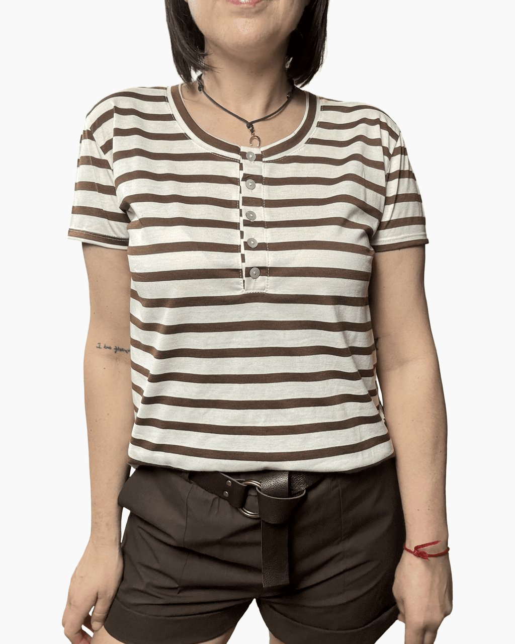 MAGLIETTA SERAFINO A RIGHE SUSY MIX - XE BLU ABBIGLIAMENTO