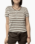 MAGLIETTA SERAFINO A RIGHE SUSY MIX - XE BLU ABBIGLIAMENTO