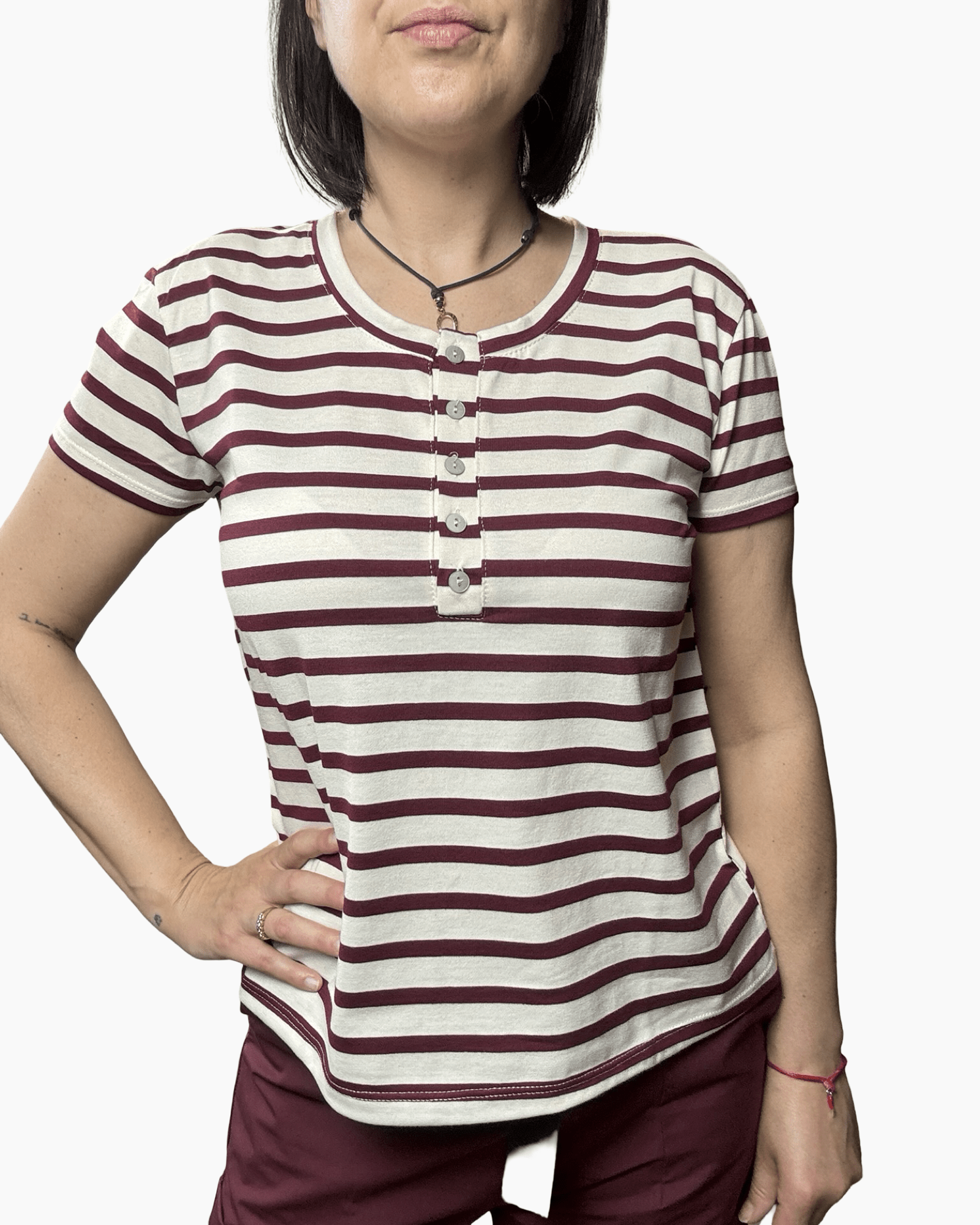 MAGLIETTA SERAFINO A RIGHE SUSY MIX - XE BLU ABBIGLIAMENTO