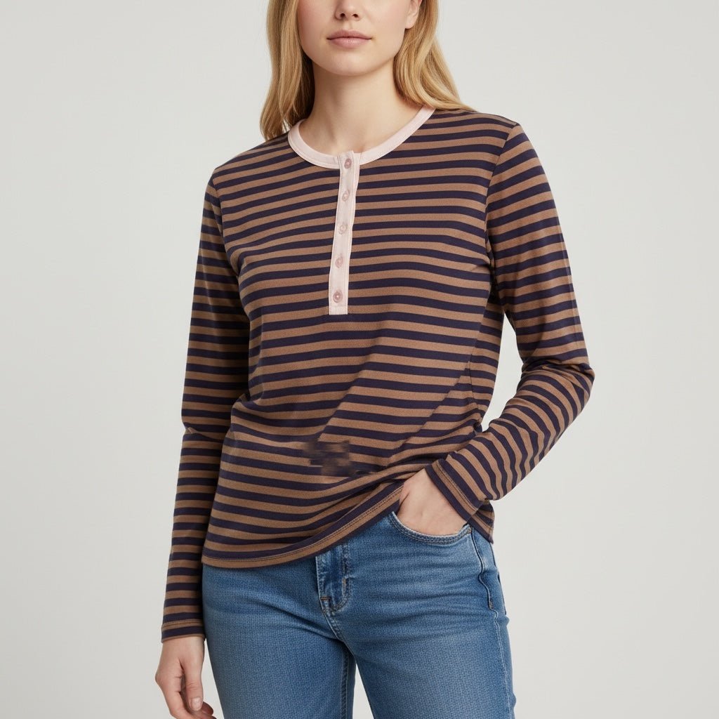 MAGLIETTA SERAFINO RIGATA HAVEONE - XE BLU Abbigliamento Donna