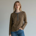 MAGLIETTA SERAFINO RIGATA HAVEONE - XE BLU Abbigliamento Donna