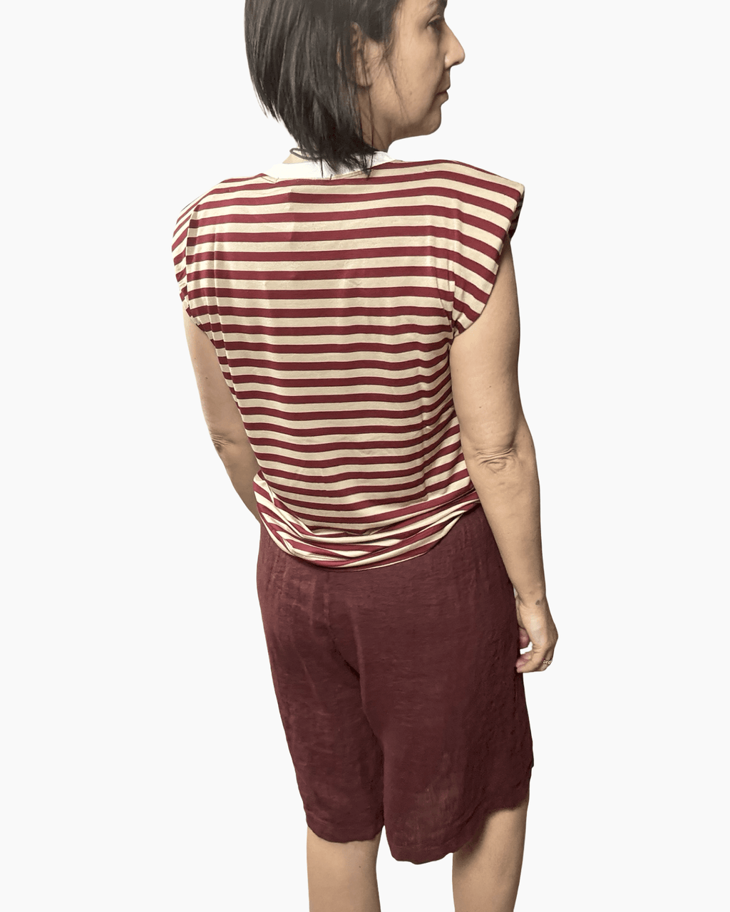 MAGLIETTA SMANICATA A RIGHE HAVEONE - XE BLU ABBIGLIAMENTO