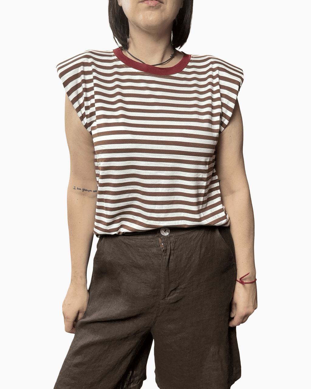 MAGLIETTA SMANICATA A RIGHE HAVEONE - XE BLU ABBIGLIAMENTO