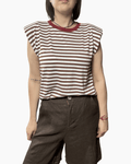 MAGLIETTA SMANICATA A RIGHE HAVEONE - XE BLU ABBIGLIAMENTO