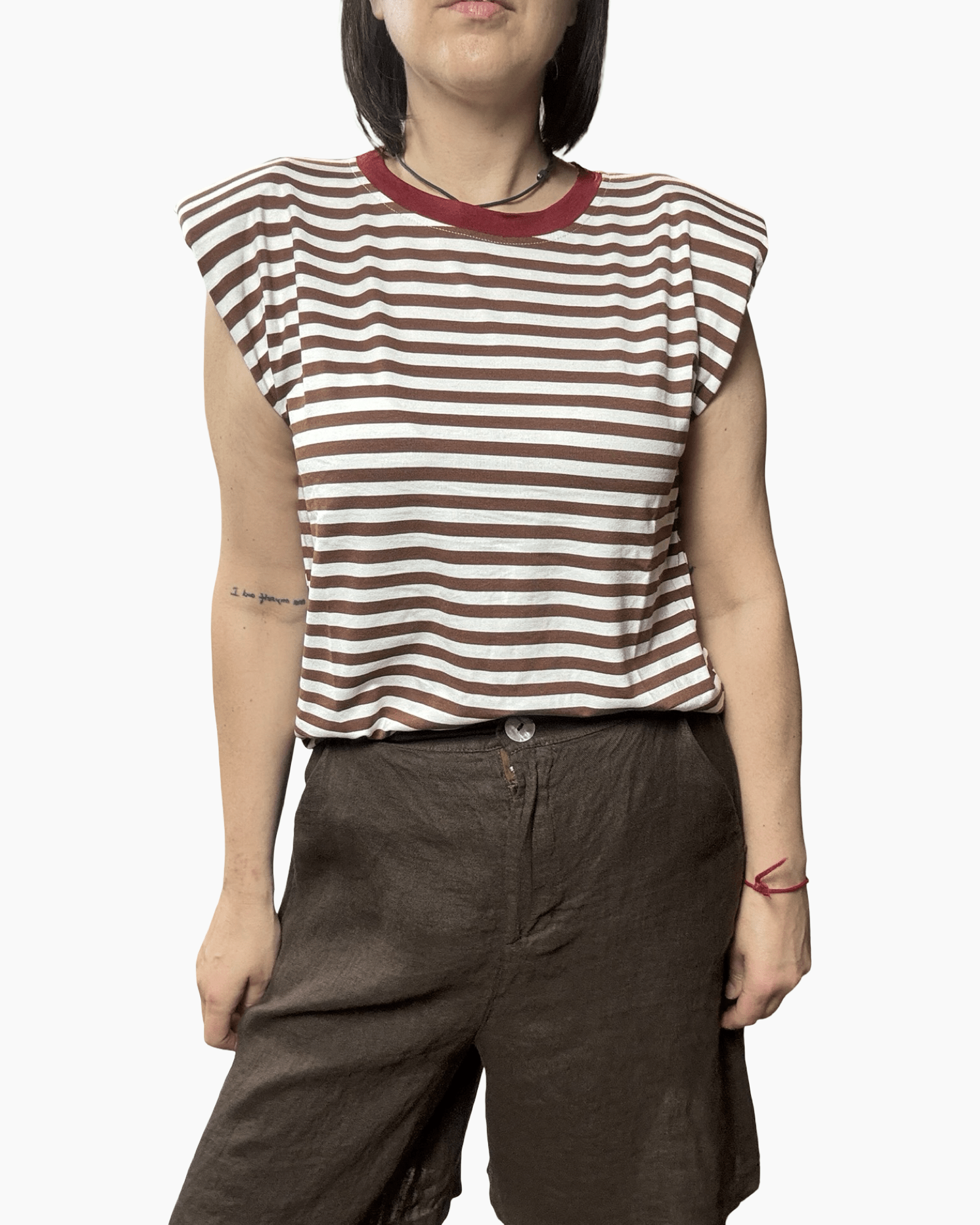MAGLIETTA SMANICATA A RIGHE HAVEONE - XE BLU ABBIGLIAMENTO