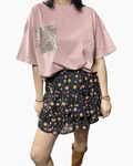 MINIGONNA A FIORELLINI SUSY MIX - XE BLU ABBIGLIAMENTO
