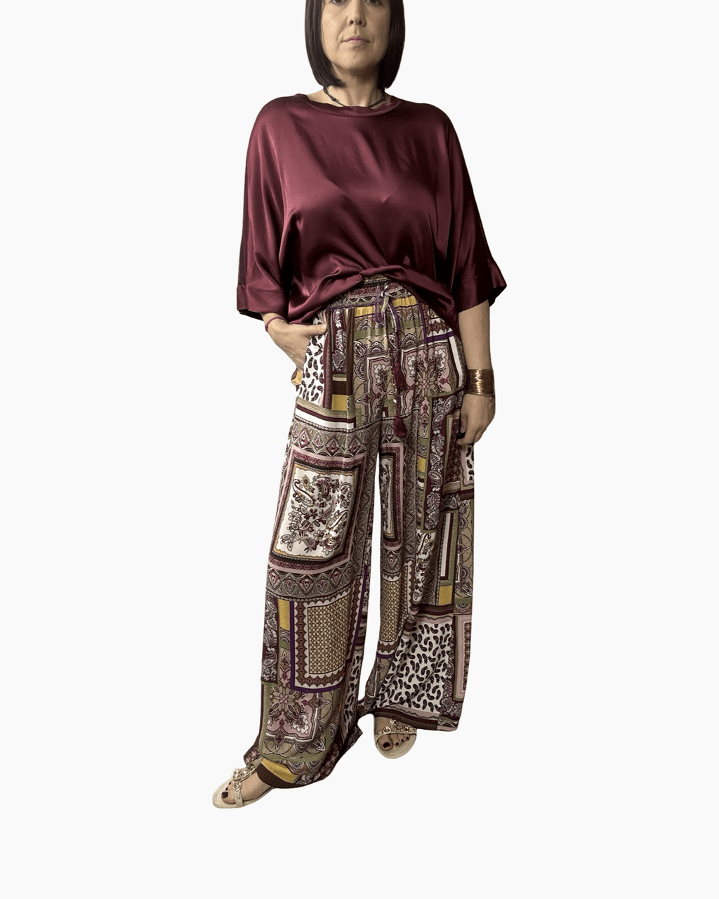PANTALONE A FANTASIA MOTEL - XE BLU ABBIGLIAMENTO