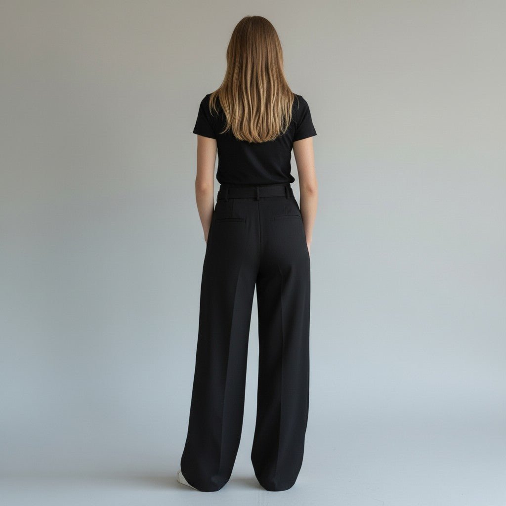 PANTALONE A PALAZZO CON PINCES SUSY MIX - XE BLU Abbigliamento Donna