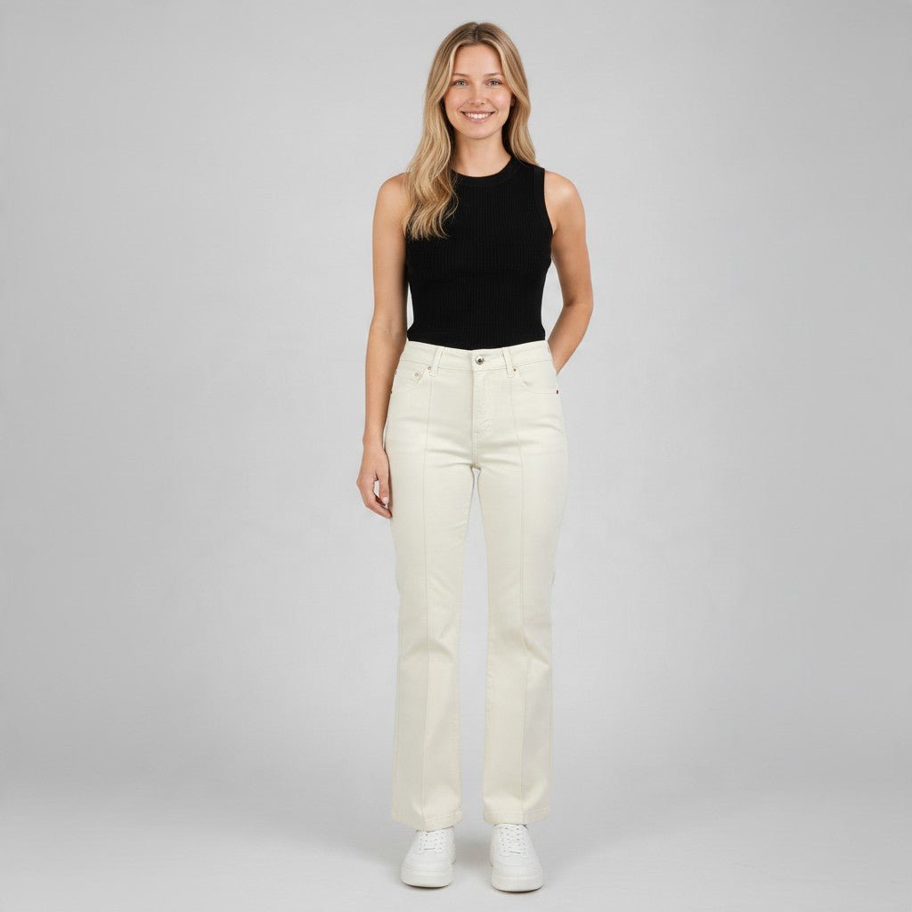 PANTALONE A TROMBETTA TENSIONE IN - XE BLU Abbigliamento Donna