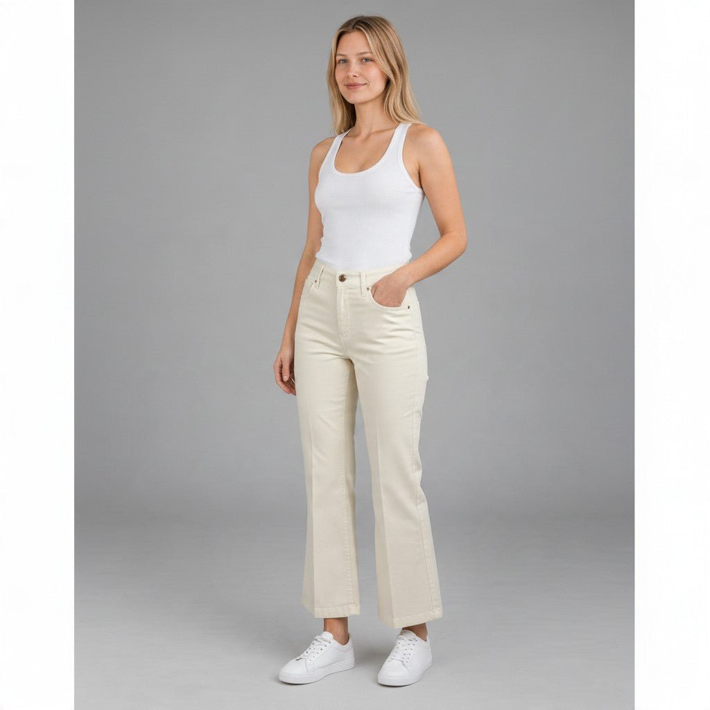 PANTALONE A TROMBETTA TENSIONE IN - XE BLU Abbigliamento Donna