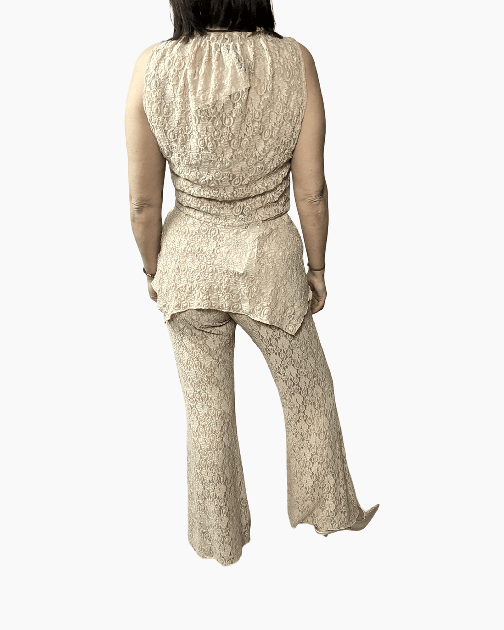 PANTALONE A ZAMPA IN PIZZO HAVEONE - XE BLU ABBIGLIAMENTO