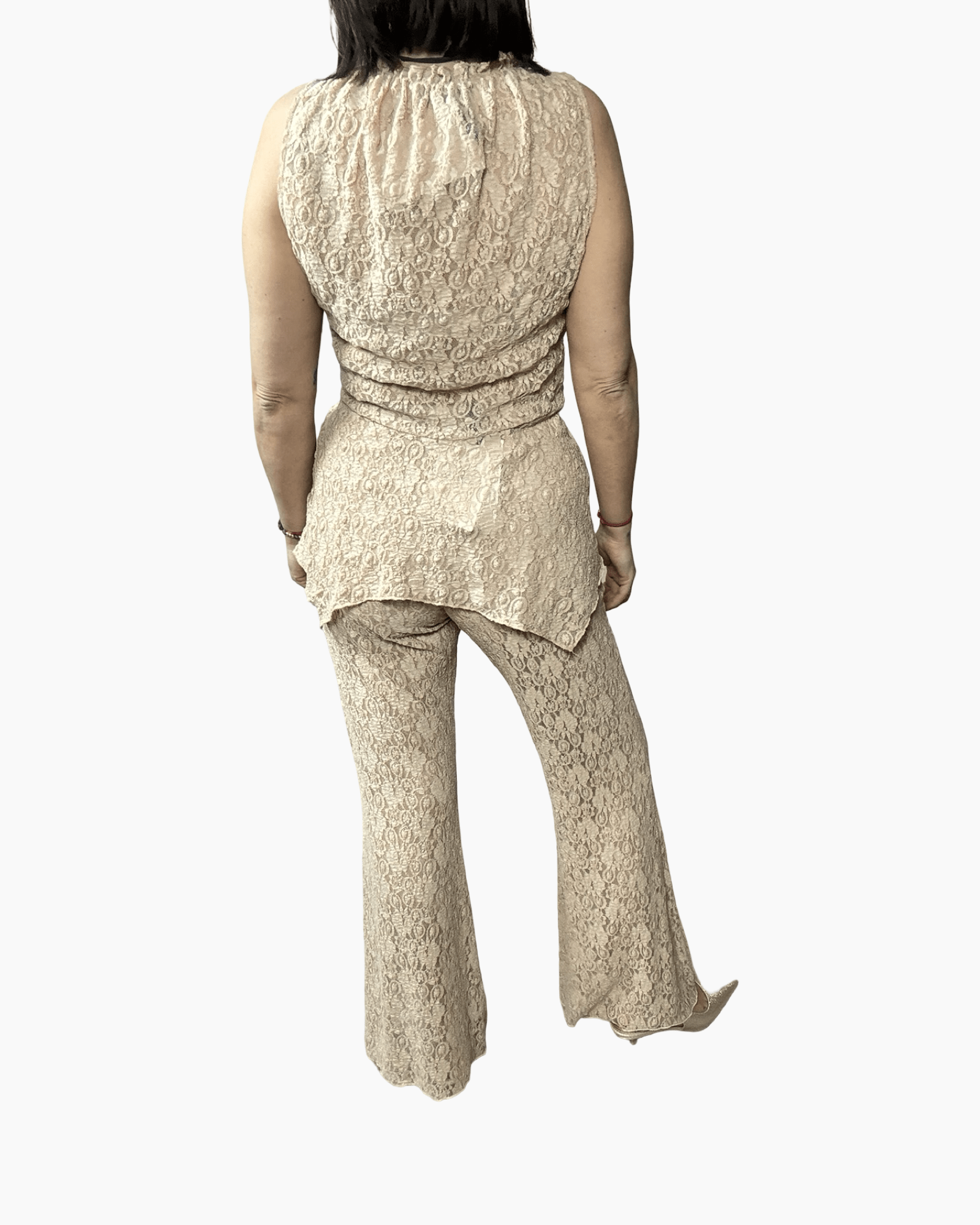 PANTALONE A ZAMPA IN PIZZO HAVEONE - XE BLU ABBIGLIAMENTO