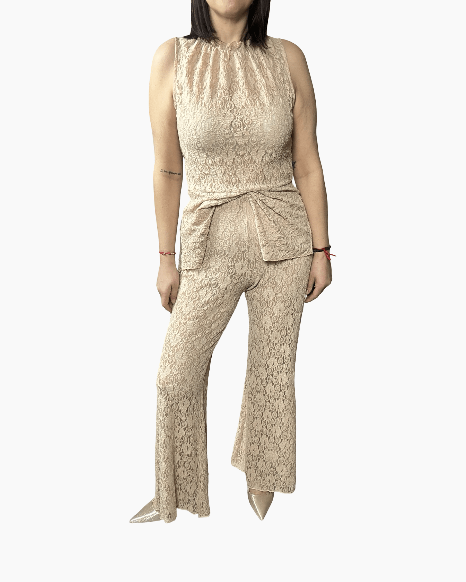 PANTALONE A ZAMPA IN PIZZO HAVEONE - XE BLU ABBIGLIAMENTO