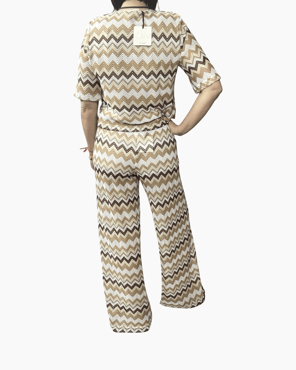 PANTALONE A ZIG ZAG VICOLO - XE BLU ABBIGLIAMENTO