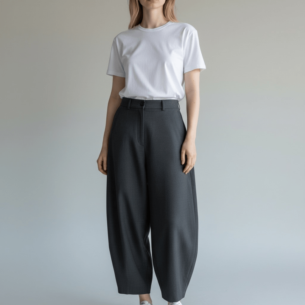 PANTALONE BALOON FLUIDO SUSY MIX - XE BLU Abbigliamento Donna