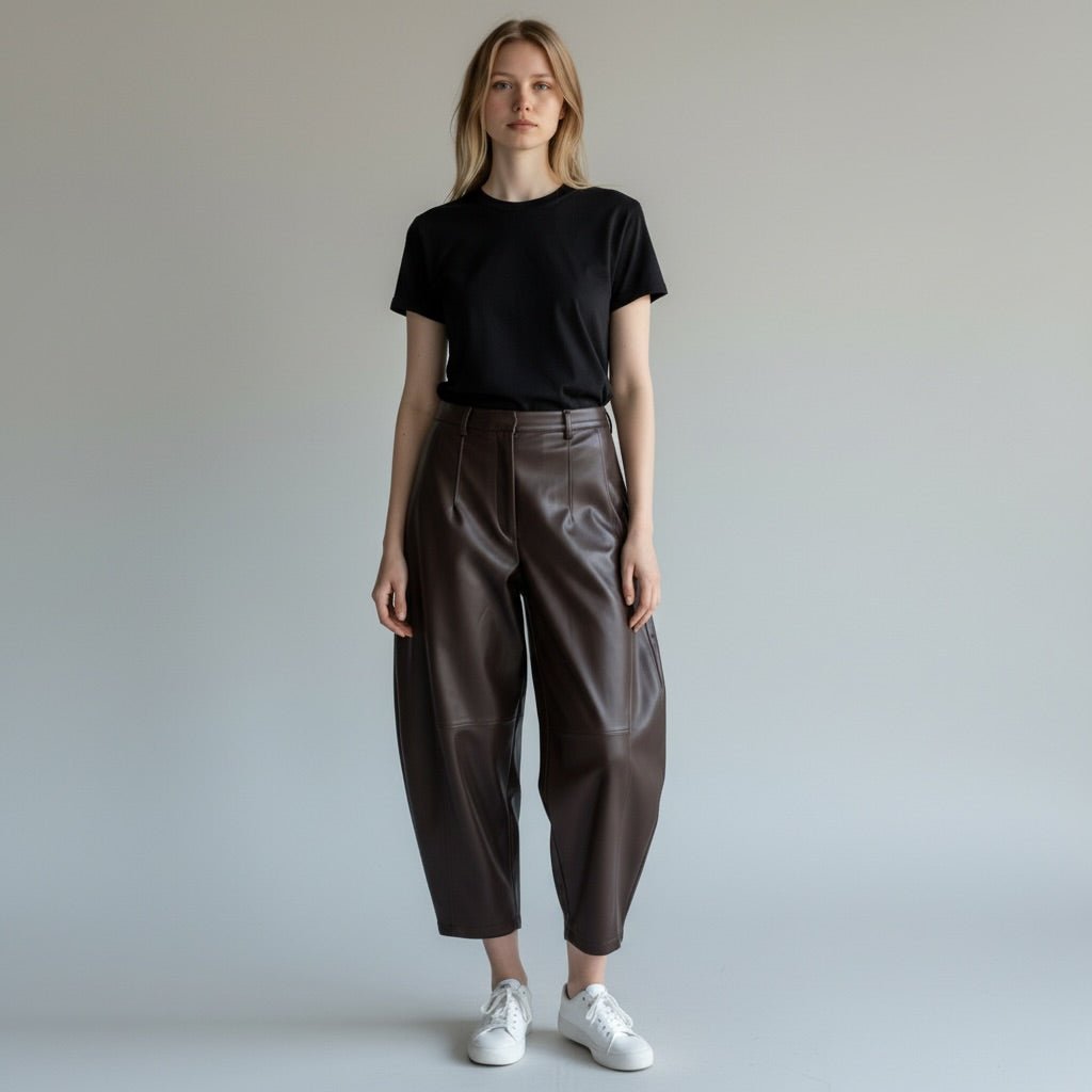 PANTALONE BALOON IN ECOPELLE SUSY MIX - XE BLU Abbigliamento Donna