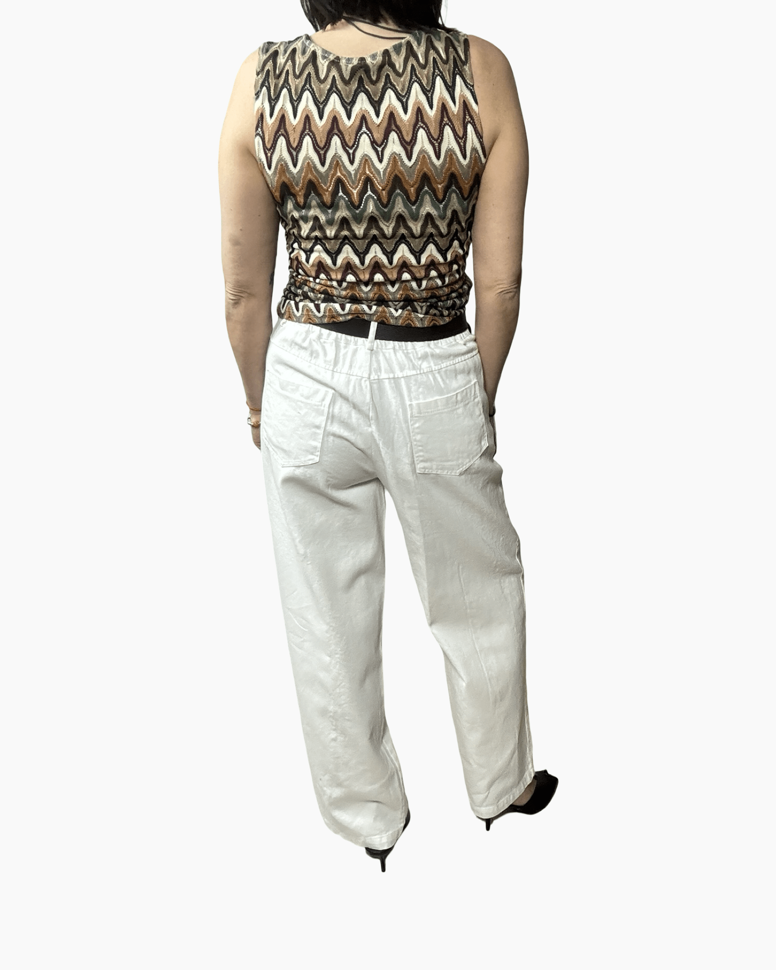 PANTALONE BIANCO A PALAZZO SUSY MIX - XE BLU ABBIGLIAMENTO