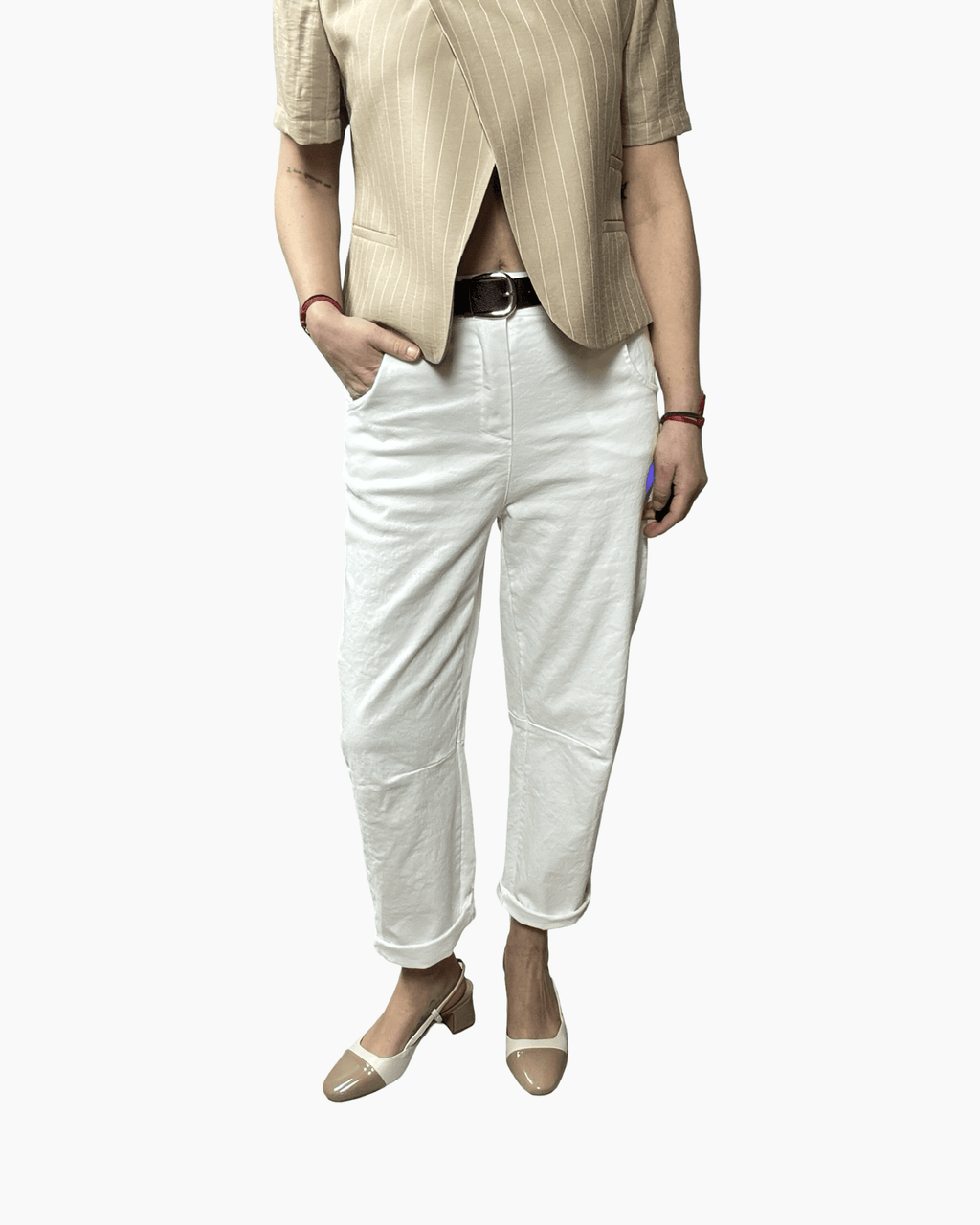 PANTALONE BIANCO HAVEONE - XE BLU ABBIGLIAMENTO