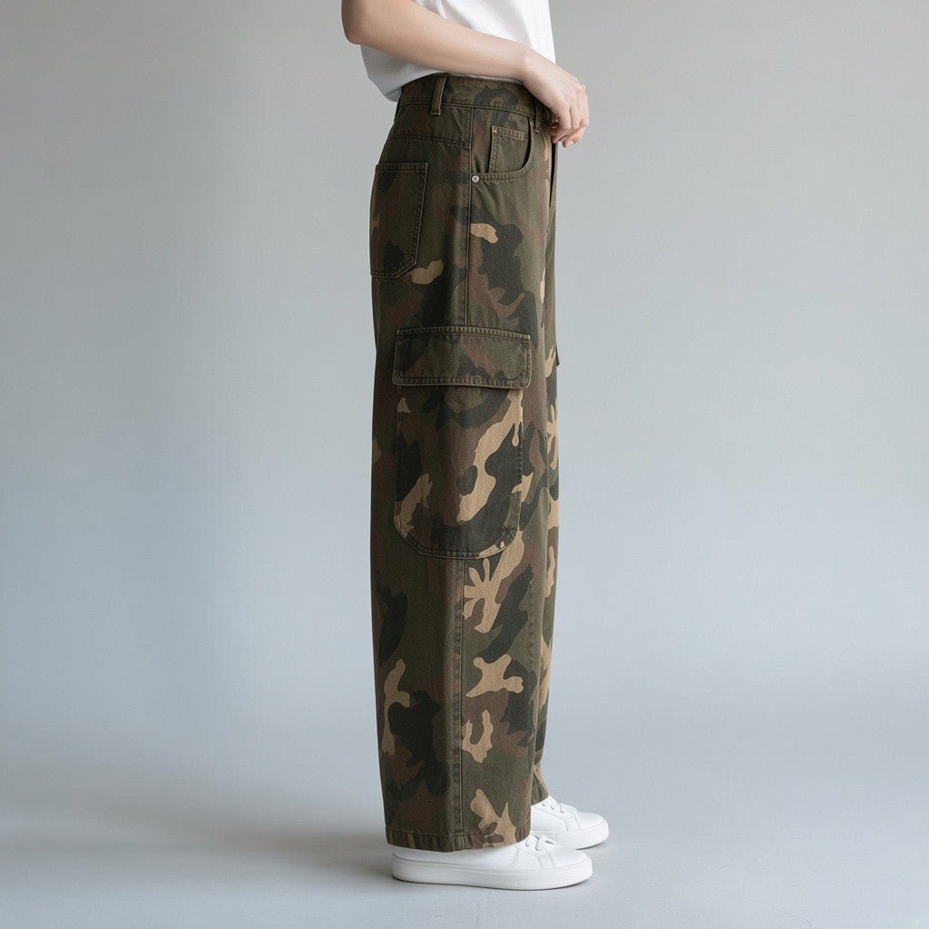 PANTALONE CARGO MIMETICO HAVEONE - XE BLU Abbigliamento Donna